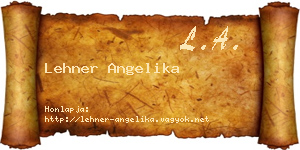 Lehner Angelika névjegykártya